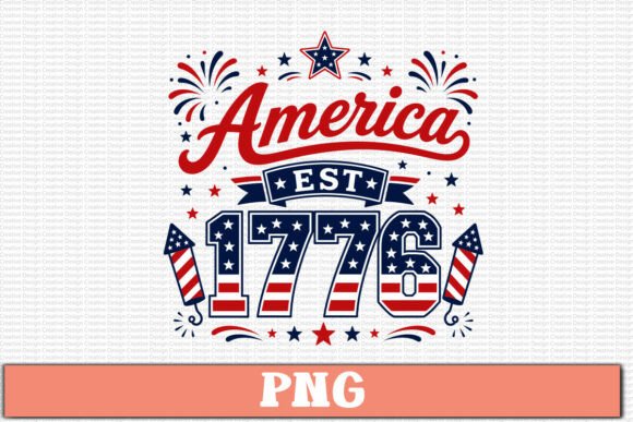 America EST 1776 Free PNG Collection: High-Resolution Patriotic Graphics for Creative Projects