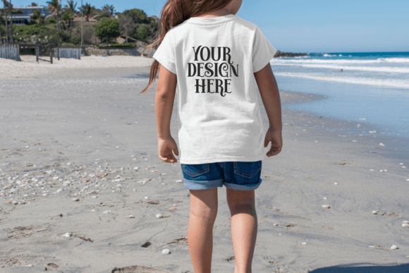 Bella Canvas 3001Y Beach T-Shirt Mockup