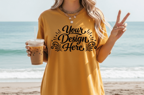 C1717 Comfort Colors Women’s T-Shirt Mockup