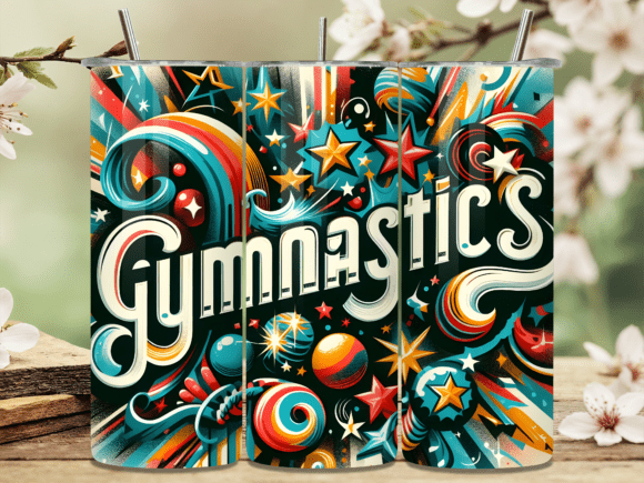 Colorful Gymnastics Stars 20oz Tumbler: A Practical Digital Design Asset for Creators
