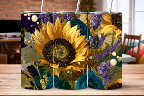 Elegant Sunflower Tumbler Wrap
