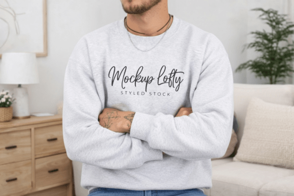 Elevate Your Brand with the Gildan 18000 Ash Sweatshirt Mockup: Minimalism, Professionalism, and Market-Ready Presentation
