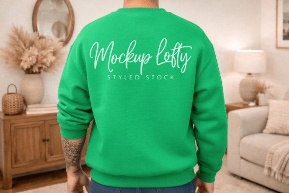 Gildan 18000 Irish Green Mockup: The Smart Choice for Clean, Professional Design Presentations