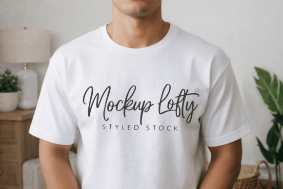 Gildan 6400 White Shirt Mockup