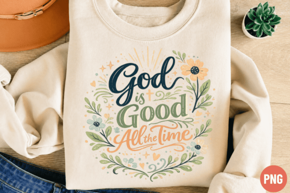 God is Good PNG: Christian Sublimation Design for Meaningful, Ready-to-Use Creativity