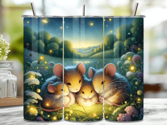 Mouse Family Night 20oz Skinny Tumbler