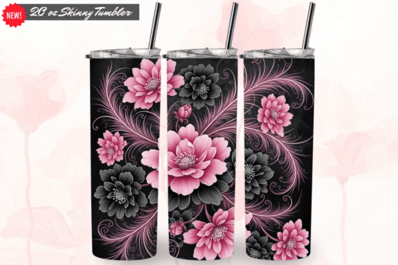 Pink and Grey Floral Bloom Tumbler Wraps: A Creative Power Tool for Sublimation Makers