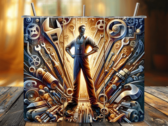 Proud Mechanic Hero Tool Scene Tumbler
