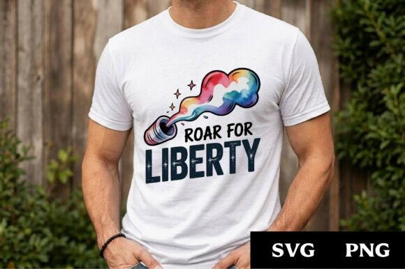 Roar for Liberty SVG: Bold Patriotic Design