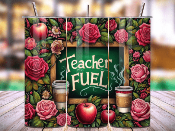 Teacher Fuel 20 Oz Tumbler Wrap Vol.12