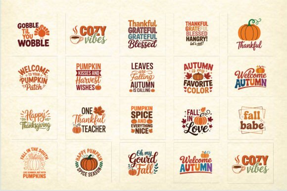 Thanksgiving Typography Bundle: A Creative Toolkit for Fall Design Projects