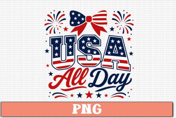 USA All Day Free PNG USA Design